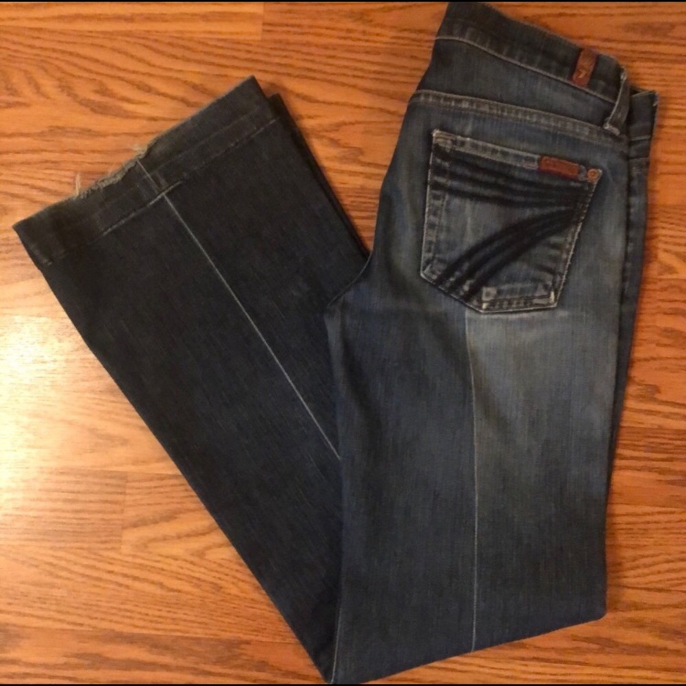 7 For All Mankind Dojo flared blue jeans